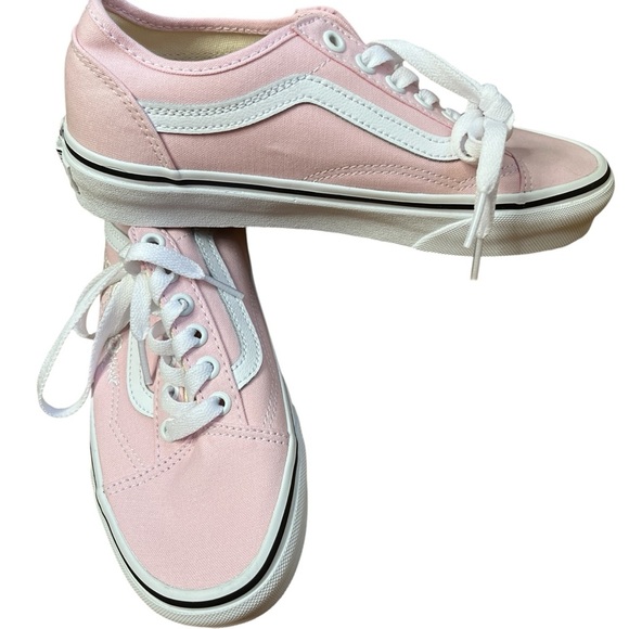 New w/o box VANS Old Skool Tapered Shoe sze 6.5 Pink Embroidered Floral Print - Picture 7 of 16